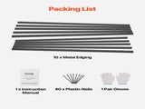 Metal Landscape Edging, 10 Packs 60 in Rust-Resistant Aluminum Alloy Landscape Edging, Bendable V952-LZJSPZ10PCS58DDP1V0