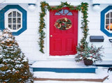 Christmas Wreath Artificial Christmas Hanging Wreath for Front Door Wall Tree Christmas Party Shop V1294-YM0714-10310039