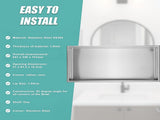641 x 336 x 101mm Shower Niche Single Shelf Organizer No Tile Needed in Stainless Steel V63-900701
