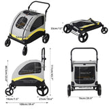 Dog Stroller Large Foldable Pet Travel Cart V178-66838
