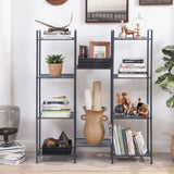 SONGMICS Bathroom Shelf 5-Tier Storage Rack with Adjustable Shelf Black V227-8498263000990