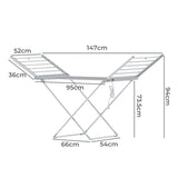 Electric Airer Heated Foldable Clothes Dryer Drying Indoor Folding Rack V563-75240