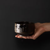 Matcha Tea Bowl 11.5cm Metallic Black V637-C3869
