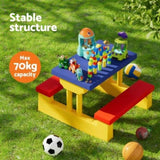 Keezi Kids Outdoor Table and Chairs Set Picnic Bench Umbrella Children Indoor ODF-KID-PICNIC-UM-PLC