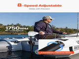 Electric Trolling Motor, Transom Mounted Outboard Motors 12V 55lbs Thrust, 8-Speed Electric V952-SDKTDMD12V55PQZUV001V0