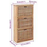 Shoe Storage Cabinet 55x20x104 Cm Solid Walnut Wood 43_247600