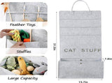 Pet Toy Storage Bag, Foldable Hanging Cat Toy Organizer, Multi-functional Felt Storage Bag for Home V1237-ZY-917-223