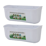 2PCS Hanging Poultry Feeder Plastic Livestock Feeding Trough for Chicken Geese Sheep Deer Dog White V1294-YM0901-3111250052412