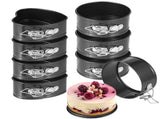 Small Cheesecake Pans, 8 Pcs Mini Springform Pans Set, 4 Inch Round and Heart Shaped Cake Molds, V1370-AZ4-16647