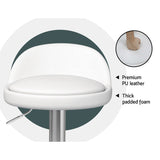 Artiss 2x Bar Stools PU Leather Gas Lift White BA-K-719-WH-X2