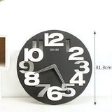 Modern Minimalist Black Wall Clock, Silent Non-Ticking, Hard Plastic, Contemporary Home Decor, 1 V1370-AZ4-11561