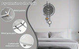Gray Gold Geometric Wall Clock Modern Wall Clock Home Decor Clock Silent Clock V1347-115-GOL-04847