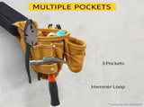 Leather Tool Pouch Tool Storage Australia Adjustable Belt Tool Pouch Fine - Yellow - Size regular V1106-DSZ-TOOL2-001-YEL-REGULAR