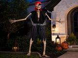 12 Ft Skeleton Pirate Outfit, Giant Skeleton Pirate Costume Accessories Set with Hat & Clothing, V1366-AZ2-W-24905