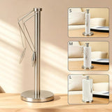 Stainless Steel Paper Roll Holder with Weighted Base Freestanding and Side Retaining Arm for Kitchen V1370-AZ4-25410