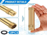 Brass Hose Nozzle Universal Fit, Adjustable Spray Patterns, Durable & Deformation-Resistant, Ideal V1369-AZ3-W-12004