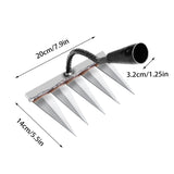 Iron Rake for Gardening and Weeding - Heavy Duty Garden Tool, Carbon Steel Hand Rake for Sturdy V1369-AZ3-W-01101