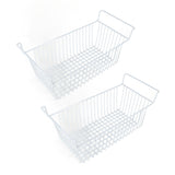2Pcs Freezer Organizer Bins Steel Wire Large Capacity Strong Bearing Freezer Basket with Handle for V1294-YM0706-3113230181212