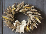 50CM Fall Wreath for Front Thanksgiving Wreath with Artificial Wheat Cereals Branches Autumn V1294-YM0714-10311983