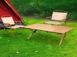 Levede Folding Camping Table Chair Set Oak OD1046