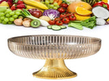 Fruit Plate Multifunctional Plastic Stylish Space Saving Decorative Snack Bowl for Candy Nuts Amber V1294-YM0706-3118230262414