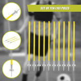 Agility Slalom Training Poles Soccer Rugby Set V63-798667