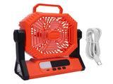 Portable Camping Fan 10000mAh Rechargeable Battery Powered Fan with Light for Picnic Barbecue V1294-YM0901-3113250051511