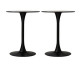 Levede 2x Round Bar Table Pub Tables Black CH1103-2-BK
