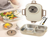 Stainless Steel Bowl With Handle, Kitchen Tableware Large Capacity Lunch Box, Portable Food V1370-AZ4-12310