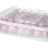 Portable Egg Storage Box 34 Grids Plastic Egg Storage Carrier with Handle for Kitchen Refrigerator V1294-YM0901-3117240151711