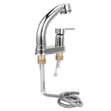 G1/2 Faucet Telescopic Rotatable Pull Out Cold Hot Water Mixer Tap for Bathroom Wash Basin V1294-YM0901-3112200145311