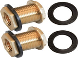 Garden Hose Quick Connector Brass Bulkhead Fitting V1258-DP02-C-198