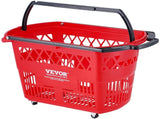 Shopping Baskets, 6PCS, 39L Shopping Carts with Handles, Plastic Rolling Shopping Basket with V952-GXLGSGWLGXLG01IDOV0