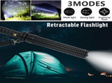 Baseball LED Flashlight Rechargeable Zoom Police Security Torch Baton Lamp Light V201-W13349285