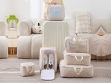 7 Set Compression Packing Cubes for Travel Luggage Organizer Bags for Travel Accessories - Khaki V1308-DSZKI-388-3