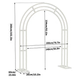 Heavy Strong Metal Wedding Arch Garden Arbor Floral Backdrop Stand Indoor Outdoor V767-HQ-ZJ133