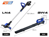 POWERBLADE 20V Leaf Blower & Line Trimmer / Edger Combo, Kit with 4.0Ah Battery & Fast Charger V219-GTCCLSPBBL2LT2A