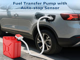 Fuel Transfer Pump with Auto-stop Sensor -3.2 GPM, 3 Tank Adapters, 51" Hose Portable Fuel Pump V1258-DP02-C-335