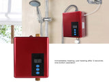 220V 5.5KW Mini Instant Electric Water Heater Tankless Shower Hot Water System Kitchen Red V1294-YM0901-JY21738-01