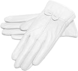Women Leather Gloves Winter Warm Real Lambskin Fleece Lined Driving Gloves V1188-ZC-DLL-276