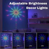 Wifi Bluetooth Smart Fireworks LED Light, Smart Fireworks LED Lights with Bluetooth WiFi and Remote V1366-AZ2-W-11475