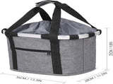 Stylish Aluminum Alloy Bicycle Basket - Black Purple Coffee Grey - 34x28x25cm - 6kg Capacity V1259-DP01-A-2776