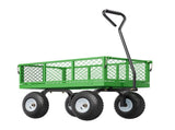 680 Lbs Steel Garden Cart on Wheels, Heavy Duty Garden Wagon Cart Pullable, Metal Outdoor Utility V952-ZXHYTCHH680LDM4Y8V0