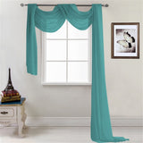 Sheer Window Scarf 216 inch Extra Long, Soft Textured Bed Canopy Scarf Curtains for Event V1370-AZ4-13092