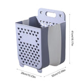 Foldable Hanging Laundry Bask Wall Mount Dirty Clothes Hamper Collapsible Storage Bin for Bathroom V1370-AZ4-09465