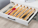 Adjustable Bamboo Drawer Dividers, Expandable Drawer Organizer for Kitchen, Bedroom, Bathroom, V1258-DP02-C-1091