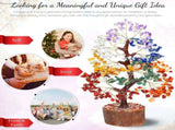 7 Chakra tree of life Crystal Healing Money Tree for Home Living Decor, Office Desk Decor Handmade V1192-AZ-W-3522