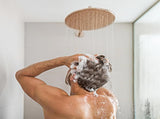 8-Inch Rainfall Shower Head, High-Pressure Antique Copper Showerhead with 360&deg Adjustable Ball Joint V1107-CS-LYDHS