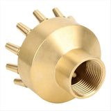 Brass Three-Layer Fountain Nozzle for Pond and Garden, 1-Inch Female Thread Sprinkler Head V1369-AZ3-W-11324