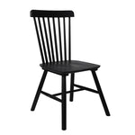 Levede 2x Dining Chairs Kitchen Winsor Black CH1035-2-BK